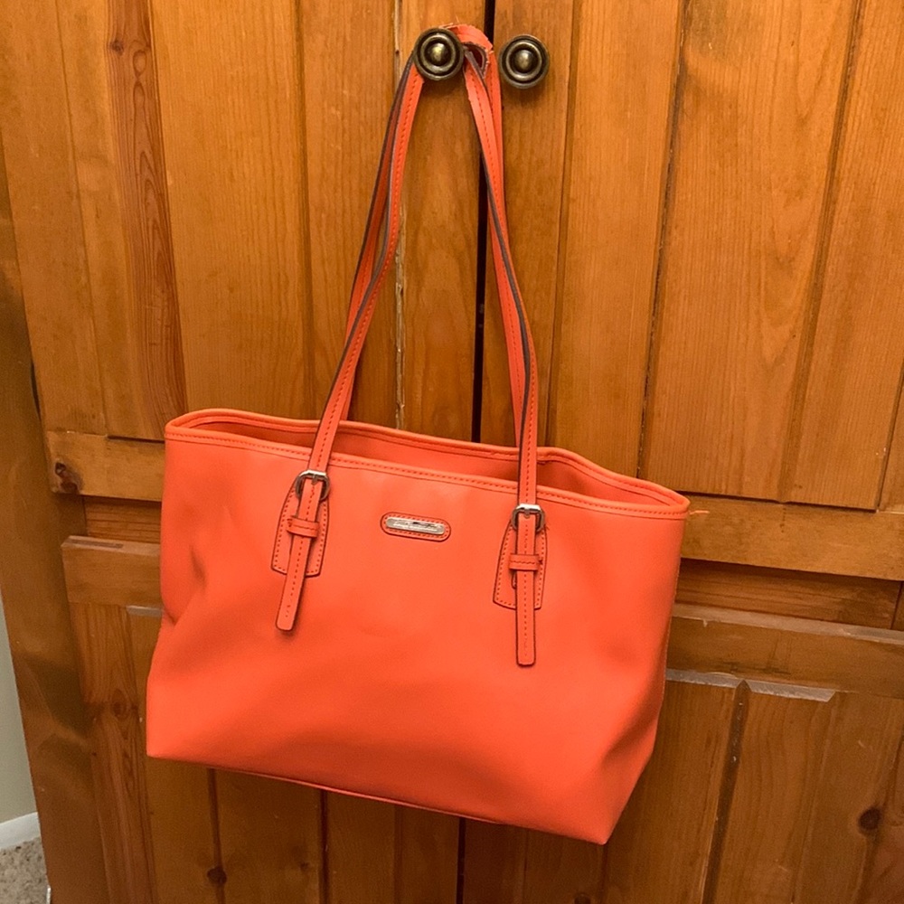 Dana Buchman orange purse/tote